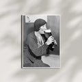 Woman Drinking Beer Poster - Funny Bar Wall Art