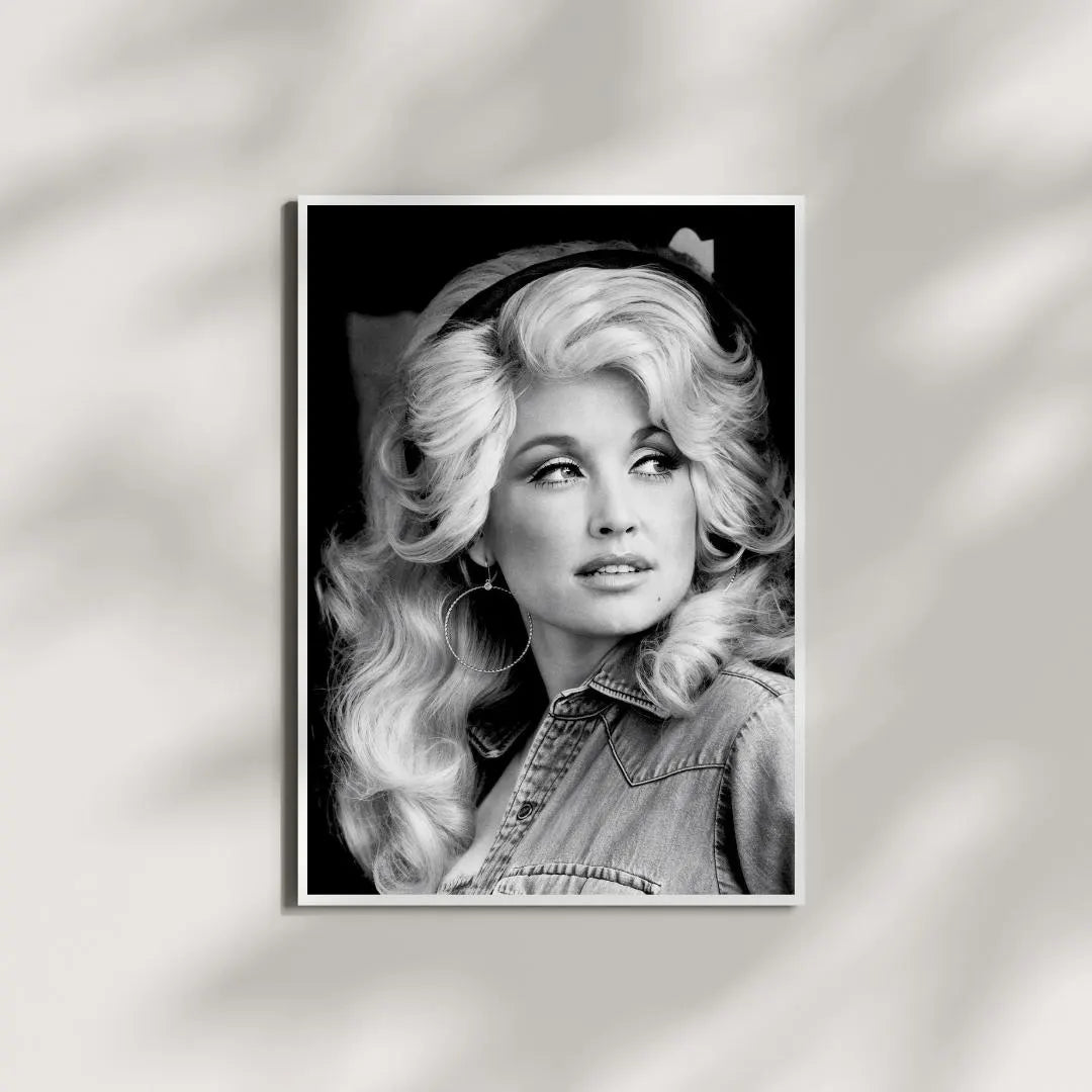 Dolly Parton Poster, Music Black and White Wall Art