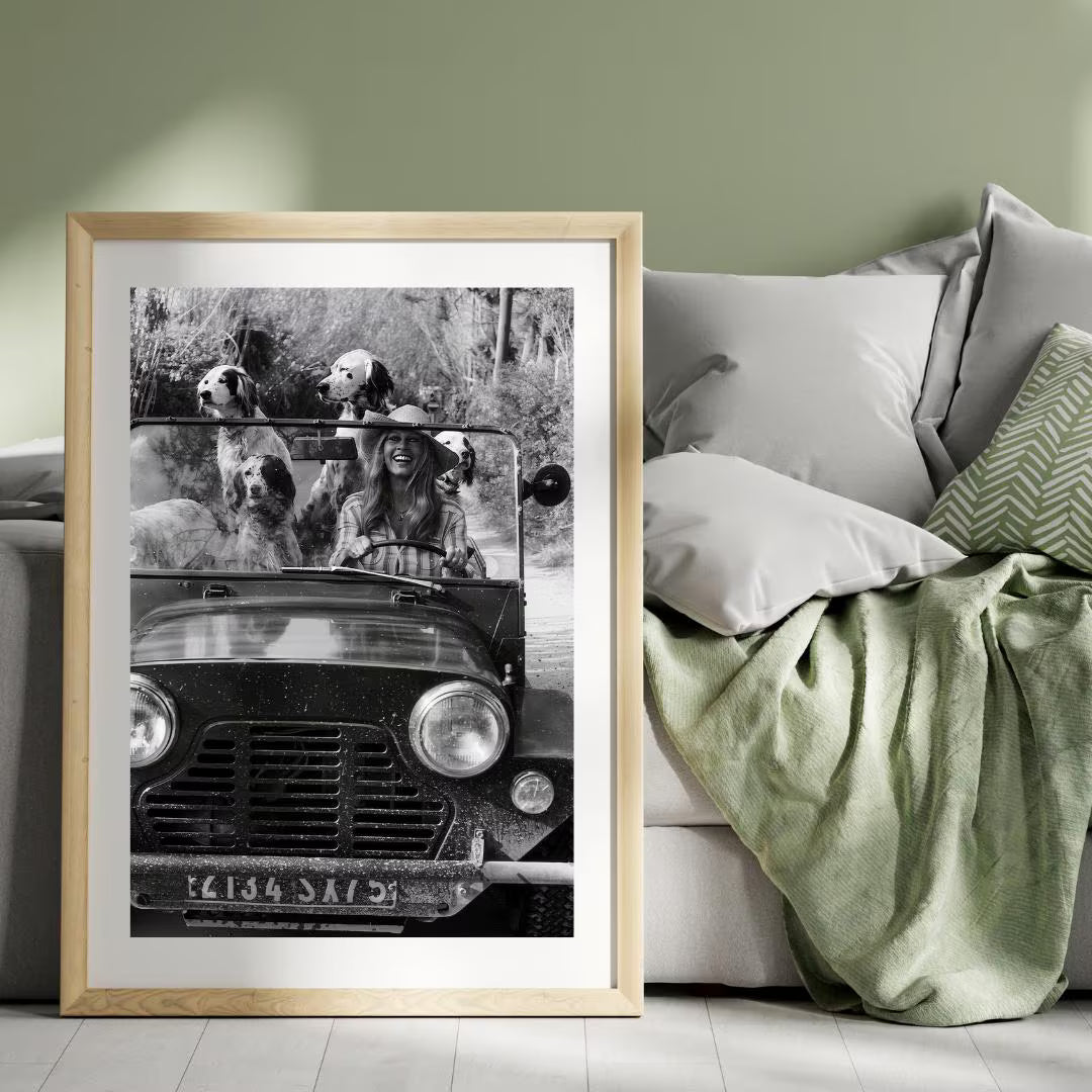 Brigitte Bardot with Dogs Poster / DIGITAL DOWNLOAD