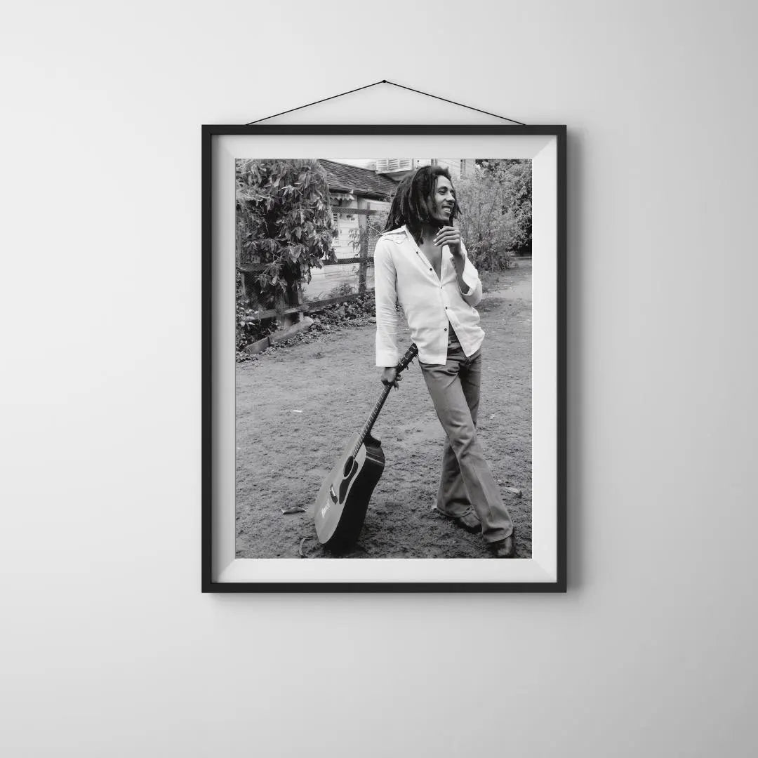 Bob Marley Poster, Jamaican Reggae Singer Wall Art