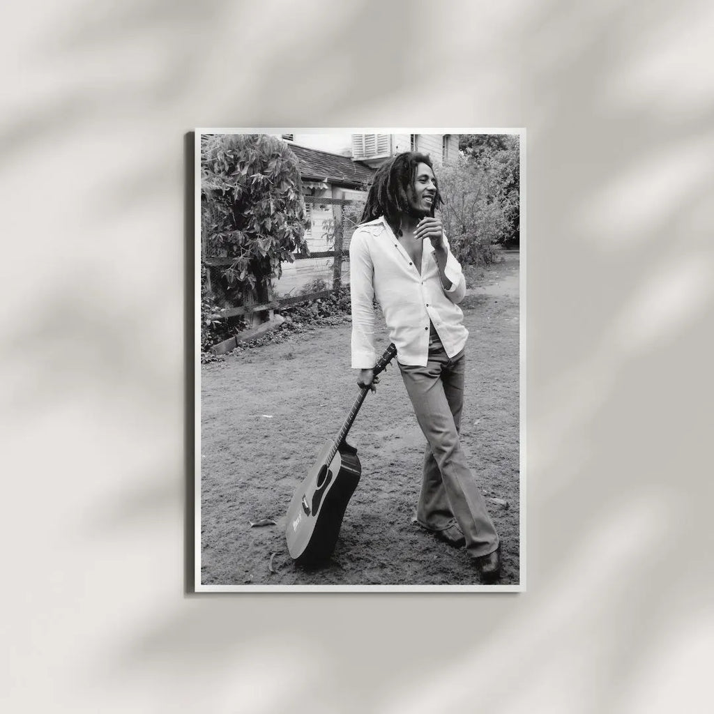 Bob Marley Poster, Jamaican Reggae Singer Wall Art