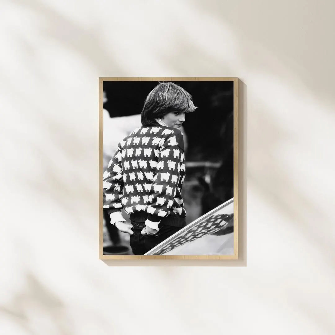 Princess Diana Poster, Photography Wall Art, Black Sheep Sweater
